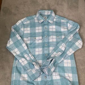 Fair Harbor, sustainable fabric. The Ultra-Stretch Dunewood Flannel